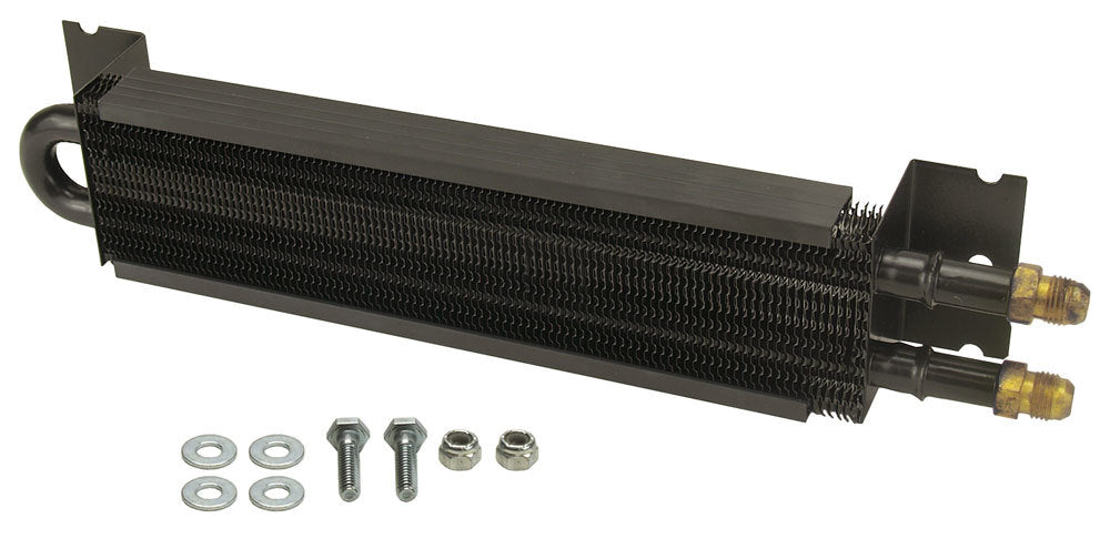 Derale Fluid Cooler 13223, 13.625 Inch Tube Type Aluminum and Copper Construction with Black Powder Coat Finish