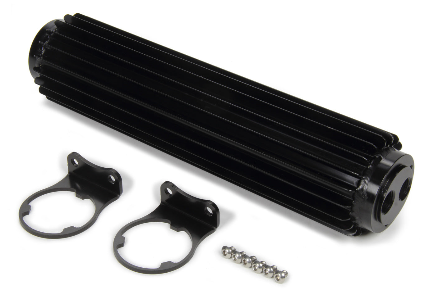 DERALE Dual-Pass Heat Sink Cooler 14.25 x 3.25 Inches Aluminum Black Anodized Part 13280