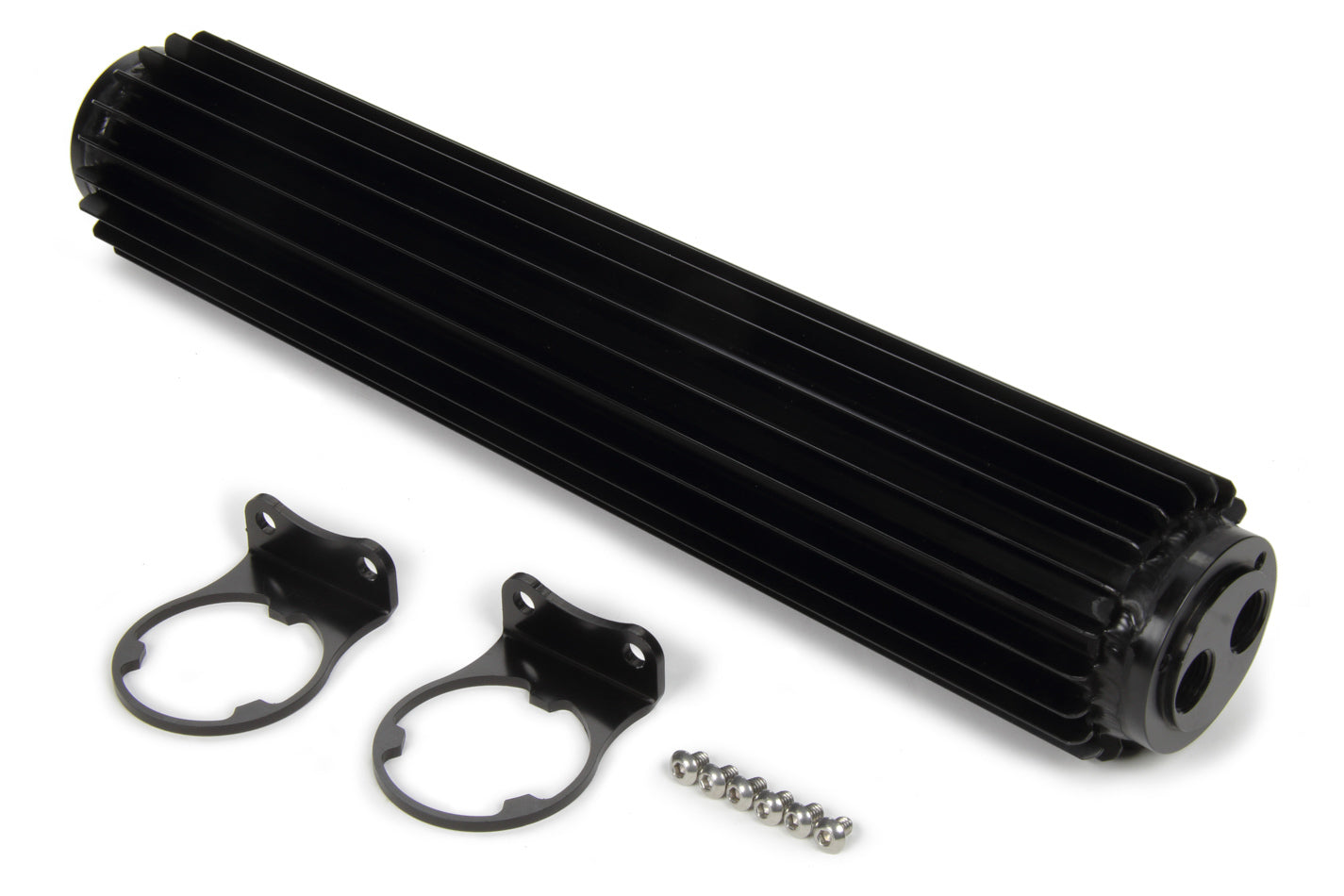 Derale Dual-Pass Heat Sink Cooler 13281, 17.25 Inch Aluminum Radiator with Black Anodized Finish