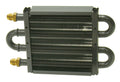 Derale Power Steering Cooler 4 Pass 8.125 x 5 x 0.75 Inches Aluminum Copper Tube Type with Black Powder Coat, 6 AN Male Inlet/Outlet