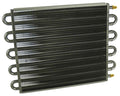 Derale Tube & Fin Cooler 13315 with 17.5 Inch Length, Black Powder Coat, 6 AN Male Fittings, Aluminum and Copper Construction