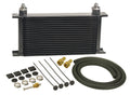Derale 13403 19-Row Stack Plate Transmission Cooler Kit with 6AN Fittings and Aluminum Construction