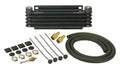 Derale 13611 Fluid Cooler for Automatic Transmissions, 9000 Series, 10.125 x 3.875 x 1.25 Inches, Aluminum with Black Powder Coat Finish