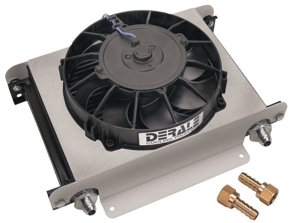 Derale 13760 Hyper-Cool Cooler with Plate Type Design, 13 x 10 x 5.625 Inches, Aluminum Finish, Black Powder Coat, Universal Fit
