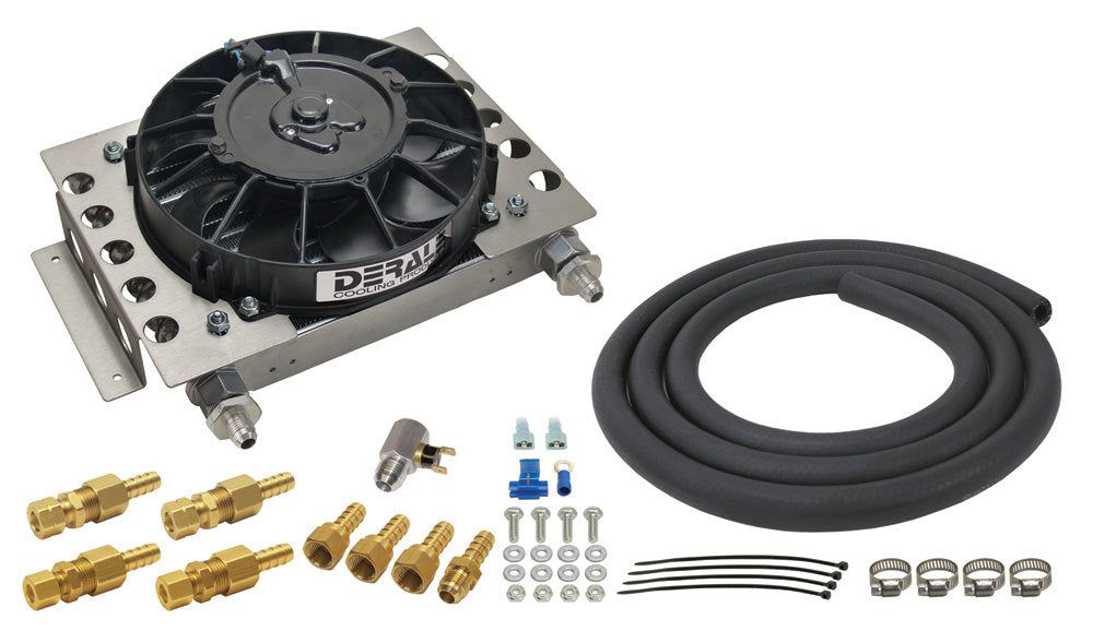 Derale 13950 Atomic-Cool Cooler Kit with 6AN Inlets, Aluminum and Black Powder Coat