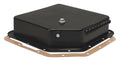 Derale Transmission Pan for GM TH350 with Deep Sump and Flat Design, Black Steel