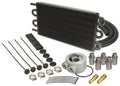 Derale 15502 Hd Engine Oil Cooler 16.63 Inch Length Aluminum Copper Tube Type with Black Powder Coat Finish