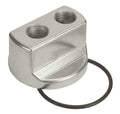 Derale Oil Filter Adapter Kit 15703 with 3/4-16 Thread, Aluminum Finish, and 1/2 Inch NPT Connections