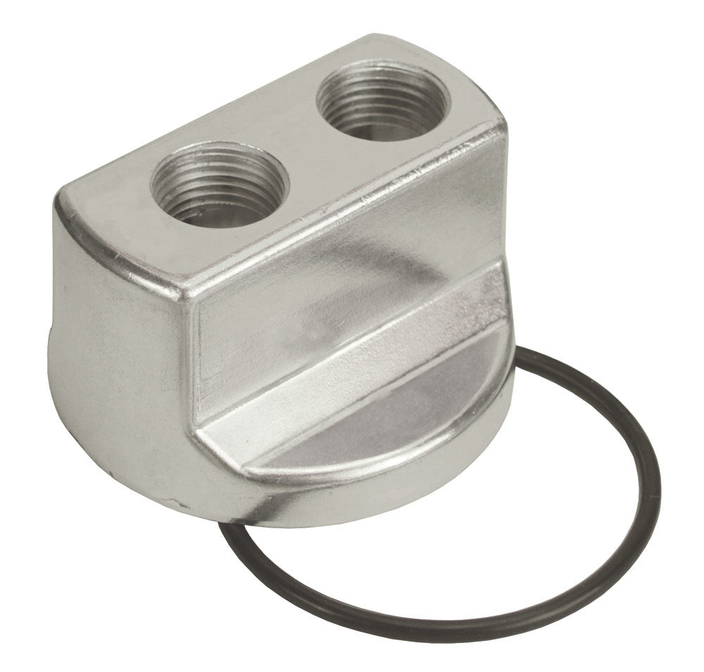 Derale Oil Filter Adapter Kit 15706 with 20x 1.5mm Center Thread and 1/2 Inch NPT Inlet and Outlet
