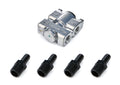 Derale Oil Control Thermostat 15719 with Dual 1/2 Inch NPT Female Inlets and Outlets, Aluminum Finish