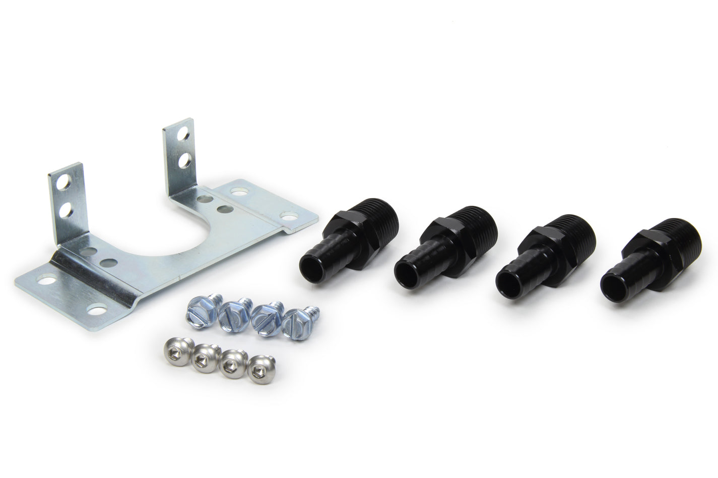 Derale 15726 Fluid Control Thermostat Mounting Kit with 1/2 Inch NPT and Hose Barb Fittings