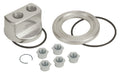 Derale 15747 Oil Filter Adapter Bypass Block Mount Aluminum Polished 1/2 Inch NPT Inlet and Outlet