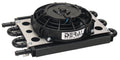Derale 15830 6-Pass Econo-Cool Cooler with Fan, 12.75 x 7.625 x 3.75 Inches, Aluminum and Copper Construction, Black Powder Coat Finish, Universal Fit