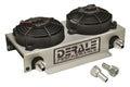 DURALALE Part 15840 Remote Oil Cooler with Fan, 13 x 7.44 x 4.88 Inches, Plate Type, Aluminum, Black Powder Coat, 10 AN Female Inlet/Outlet, 8 AN Male Fittings