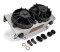 DERALE 15845 19-Row Hyper-Cool Dual Remote Cooler with Aluminum Plate, Black Powder Coat, 13 x 7.563 x 4.875 Inches
