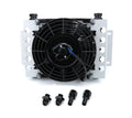 Derale 15850 Remote Oil Cooler with Fan, 12.75 x 9.375 Inches, Plate and Fin Design, Aluminum Black Powder Coat, Universal Fit