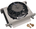 Derale 15860 Hyper Cool Cooler with 10 AN Female O-Ring Inlet and Outlet, 13 x 10 x 5.625 Inches, Plate Type Aluminum Radiator with Black Powder Coat Finish