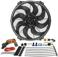Derale 16016 16-Inch Tornado Electric Cooling Fan Kit with Thermostat, Curved Blade, 2175 CFM, 12V