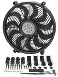 Derale 16217 17-Inch High Output Radiator Fan with 2400 CFM and Curved Blades