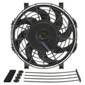Derale 16619 9-Inch Tornado Electric Cooling Fan with Standard Mounting Kit, 12V, Curved Blade, 570 CFM