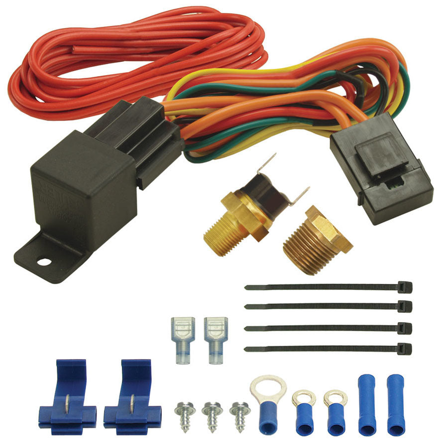 Derale 16720 Fan Controller Thermostat Kit with 180°F On/165°F Off Temperature Switch and 1/8 in NPT Sensor