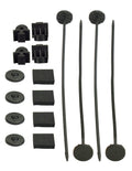 Derale 16744 Electric Fan Mount Kit with Nylon Push-Through Radiator Style - Black, Set of 4