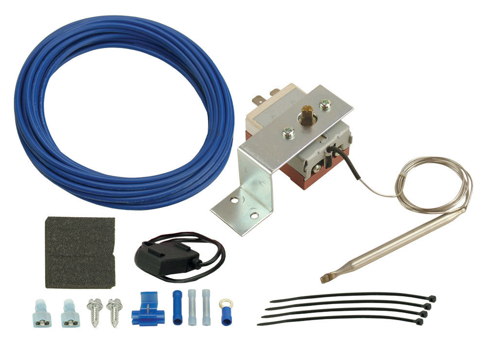Derale 16769 Adjustable Fan Controller with In-Hose Temperature Probe and 32-240°F Activation Range