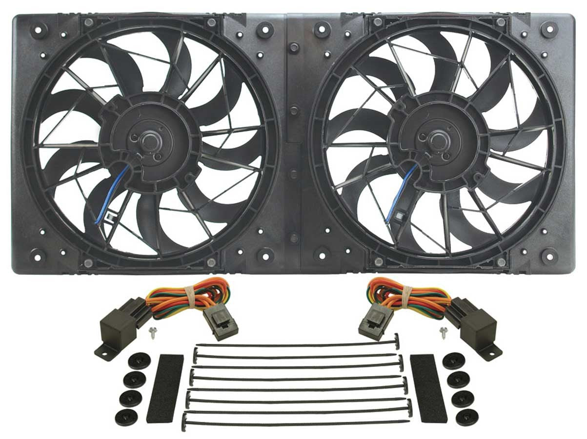 Derale 16812 10-Inch Dual High Output Radiator Fans Puller Kit for Automotive Cooling