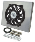 Derale 16820 Electric Cooling Fan with Aluminum Shroud Assembly, 14-Inch Puller Fan, 2100 CFM, Curved Blade, 12V