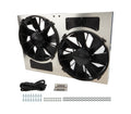 Derale Dual Radiator Fan Kit with Aluminum Shroud 12V 12-Inch Puller Fans, 4000 CFM
