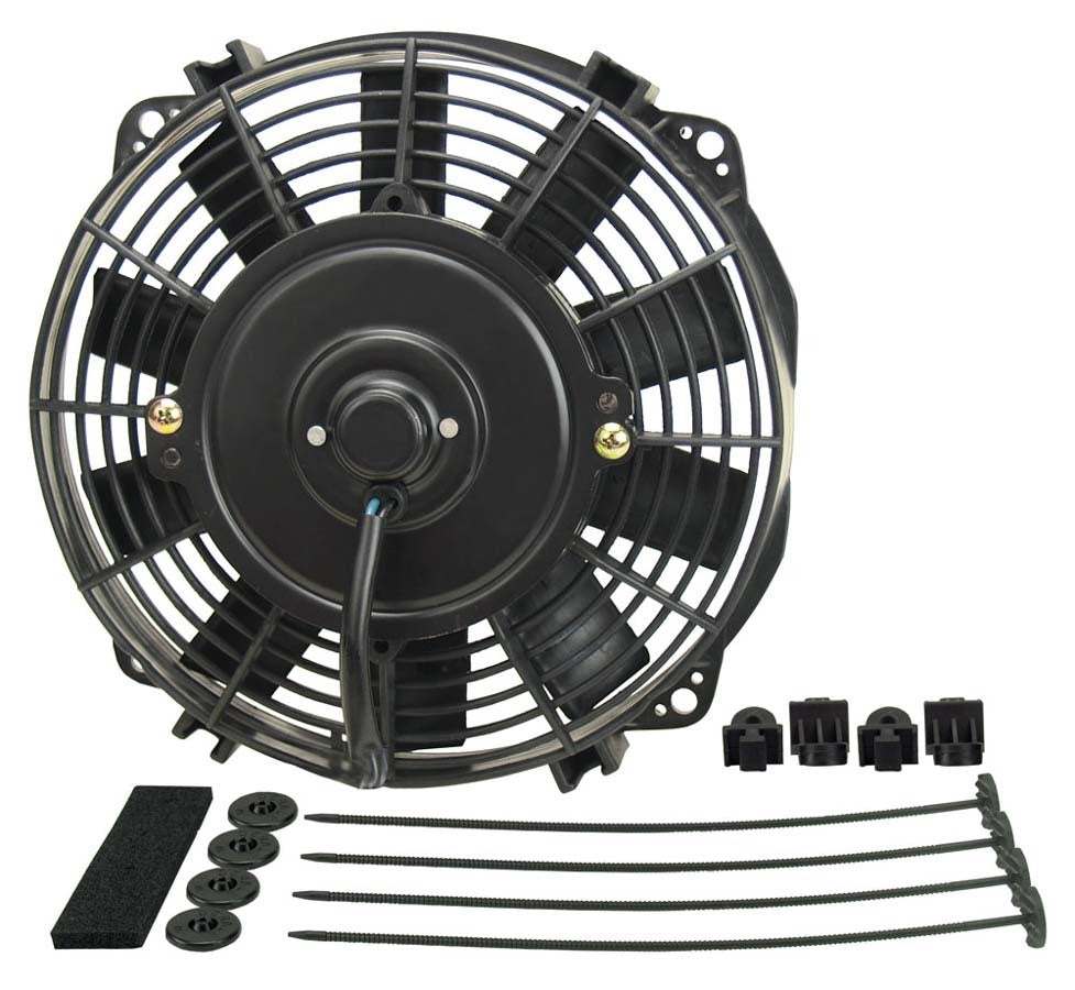 Derale 16908 8 Inch Dyno-Cool Straight Blade Electric Fan with 350 CFM Airflow