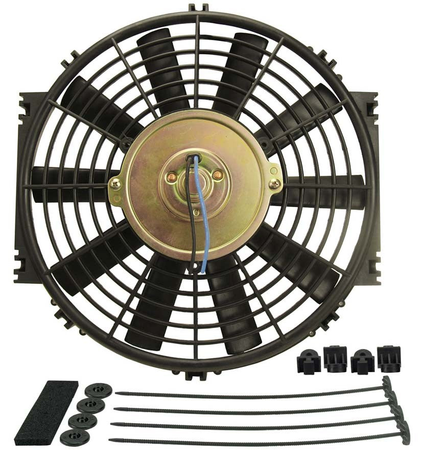 Derale 16910 10-Inch Dyno-Cool Straight Blade Electric Fan with 500 CFM Airflow