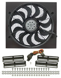 DERALE 16919 17-Inch High Output Radiator Fan Single 2-Speed Puller with 2400 CFM Airflow