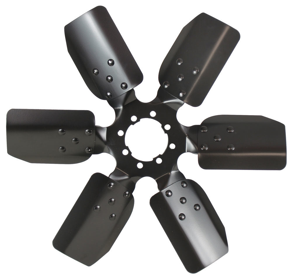 Derale 17117 Mechanical Cooling Fan, 17 Inch, 6 Blade, Steel, Black Powder Coat