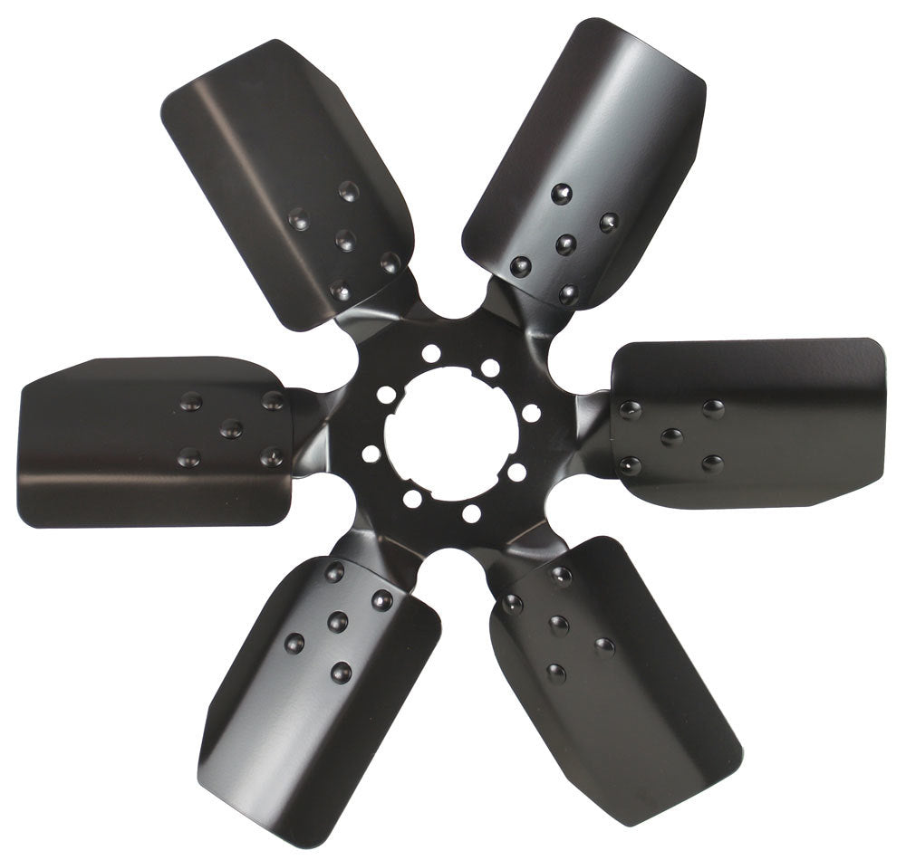 Derale 17917 Mechanical Cooling Fan with Reverse Rotation, 17-1/4 Inch, 6 Blade, Steel, Black Powder Coat Finish