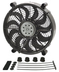 Derale 18212 12-Inch High Output Electric Cooling Fan Kit with 1450 CFM, 12V, Curved Blade, Push/Pull Configuration