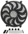 Derale 18217 17-Inch High Output Electric Cooling Fan Kit with Curved Blades and 2400 CFM Airflow