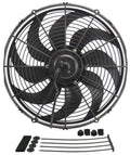 Derale 18916 16-Inch Dyno-Cool Curved Blade Electric Fan with 1980 CFM for High-Performance Cooling