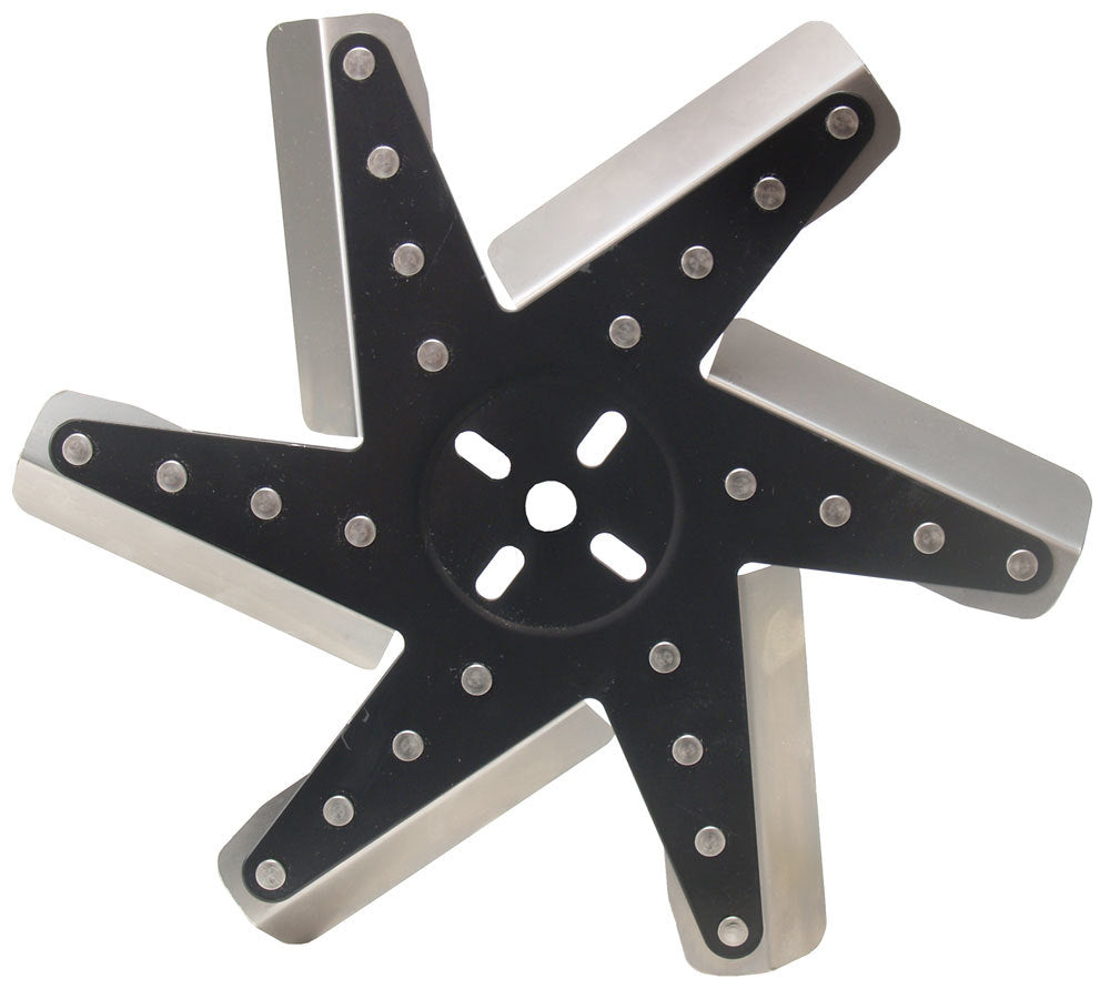 Derale 19113 13-Inch Stainless Steel Flex Fan with Six Blades and 5/8-Inch Pilot