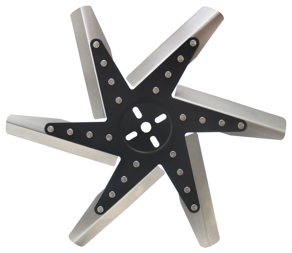 Derale 19117 Mechanical Cooling Fan, 17 Inch, 6-Blade, Steel Hub with Stainless Blades, Black and Natural Finish