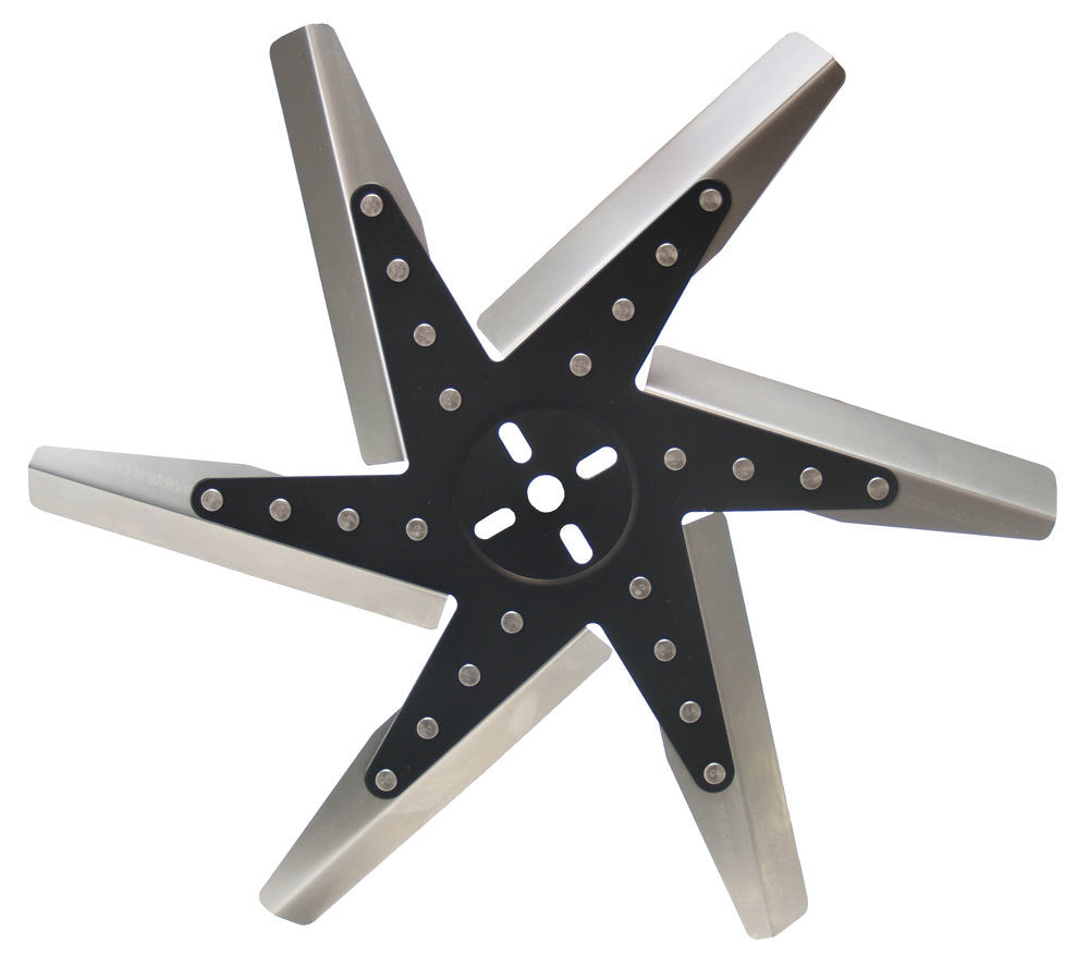 Derale 19118 18-Inch Flex Fan with Six Blades, Steel Hub, Stainless Blades, Black and Natural Finish