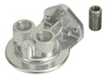 Derale Ports-Up Oil Filter Mount with 1/2 Inch NPT Female Ports and 13/16-16 Center Thread