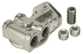 Derale 25729 Oil Filter Mount with Side Ports, 1/2 Inch NPT Female Dual Ports, Aluminum Polished