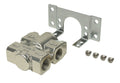 Derale 25791 Remote Oil Thermostat with Brackets 3/8 Inch NPT Inlets and Outlets, Aluminum Polished Finish