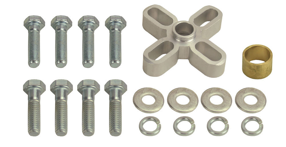 Derale 31500 1/2 Inch Fan Spacer Kit for Chevy and Ford V8 Engines, Aluminum, Clear Anodized