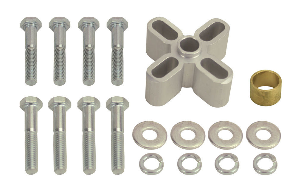 Derale 31510 Fan Spacer Kit, 1 Inch Thick, Aluminum, Clear Anodized, Chevy and Ford V8 Applications