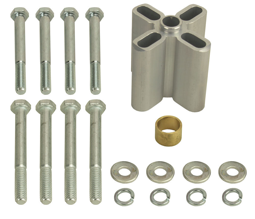 DERALE 31540 Fan Spacer Kit - 2.25 Inch Thickness Aluminum Bushing and Hardware for Chevy and Ford V8 Engines