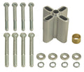 Derale Fan Spacer 31550, 2.5-Inch Thick Aluminum Spacer with Bushing and Hardware for Chevy and Ford V8 Engines