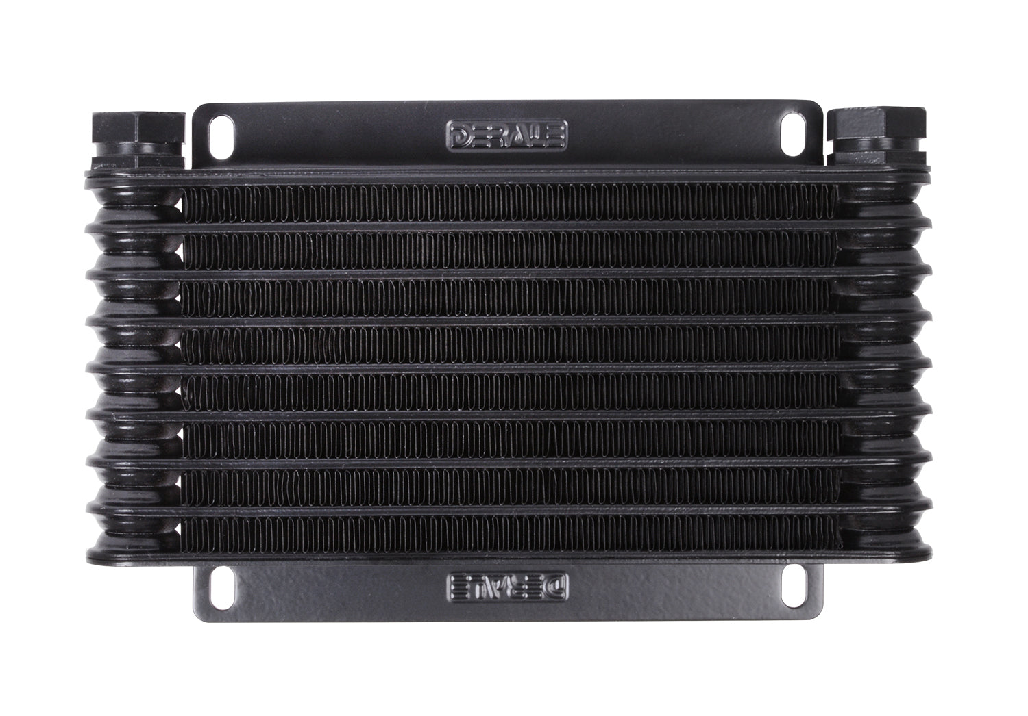 Derale 33602 9000 Series 9 Row Plate and Fin Transmission Fluid Cooler, 9.75 x 6.25 x 1.25 Inches, Aluminum, Black Anodized