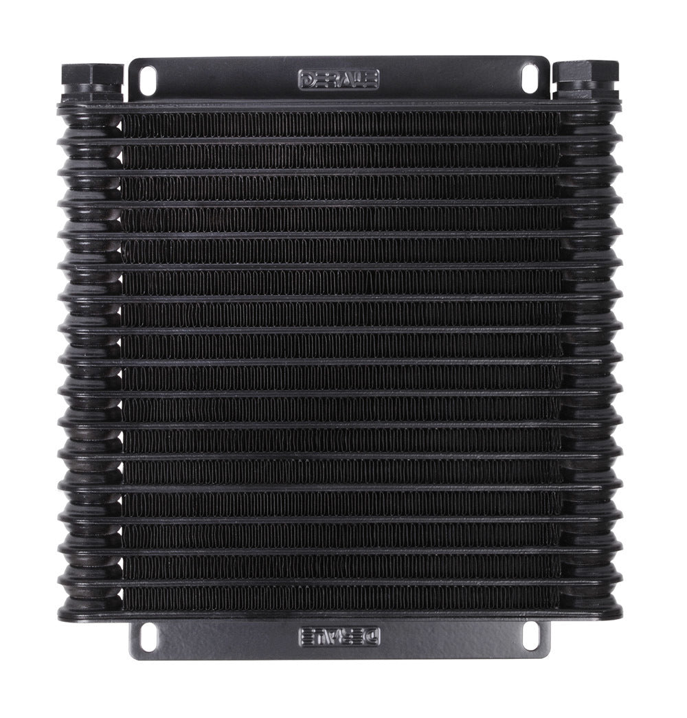Derale 33604 17-Row Plate and Fin Transmission Cooler with 1/2 Inch FPT Fittings